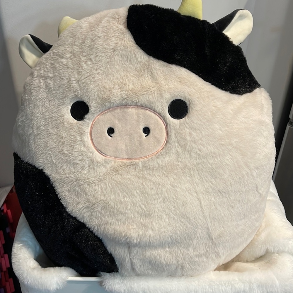 Squishmallows Fuzzamallows 16” Connor the Cow
